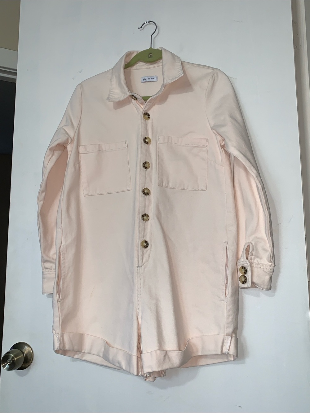 Gianni Bini Soft Blush Romper Jacket